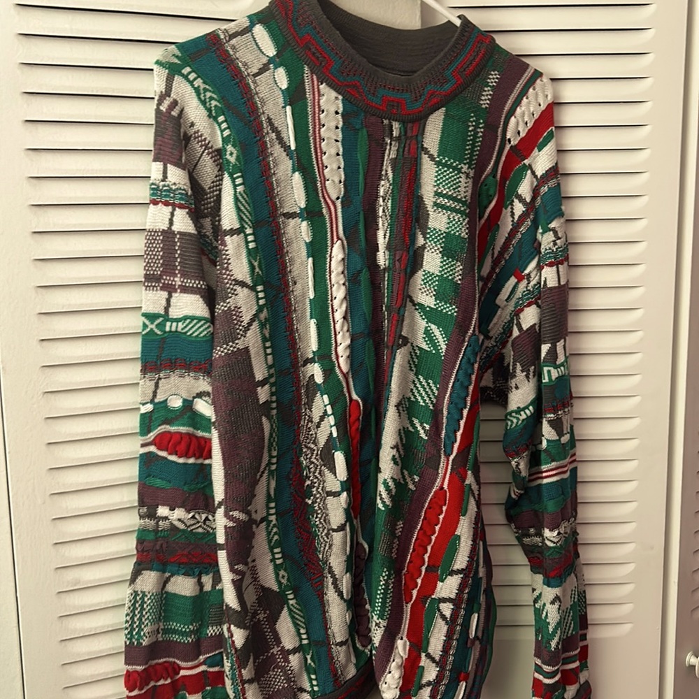 Vintage Bright multi colored COOGI sweater